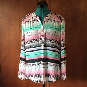 About A Girl Multi-Colored Blouse